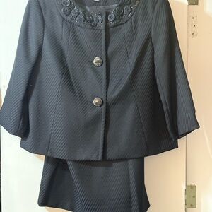 Isabella Suits Elegant Black Skirt Suit